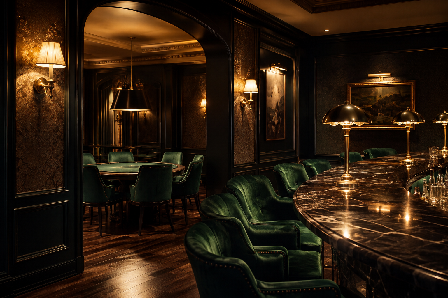 Salon kasyna w restauracji